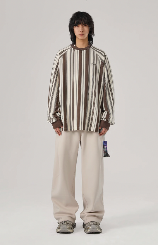 JHYQ Contrast Striped Long Sleeved Tee