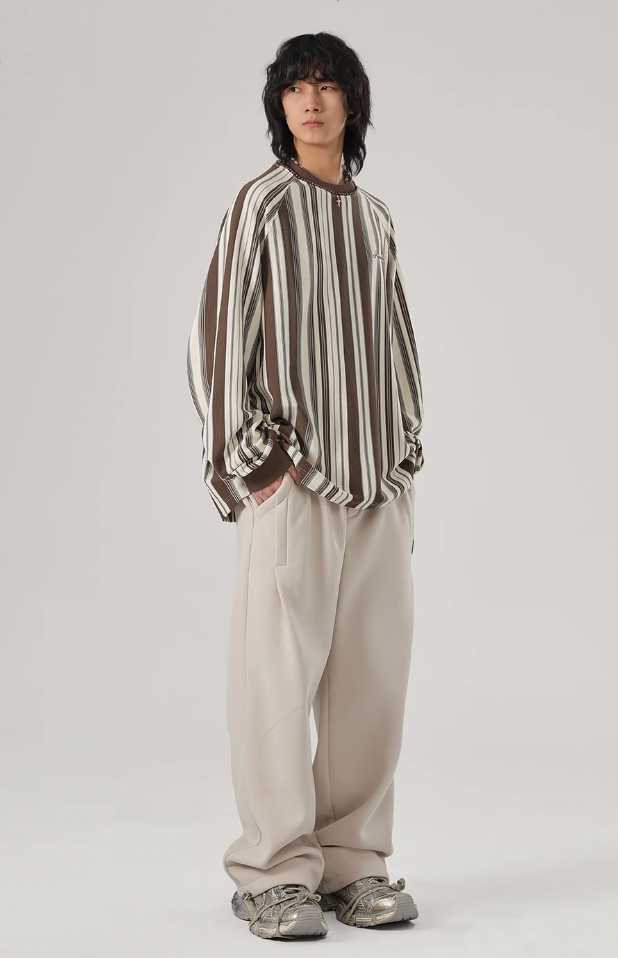 JHYQ Contrast Striped Long Sleeved Tee