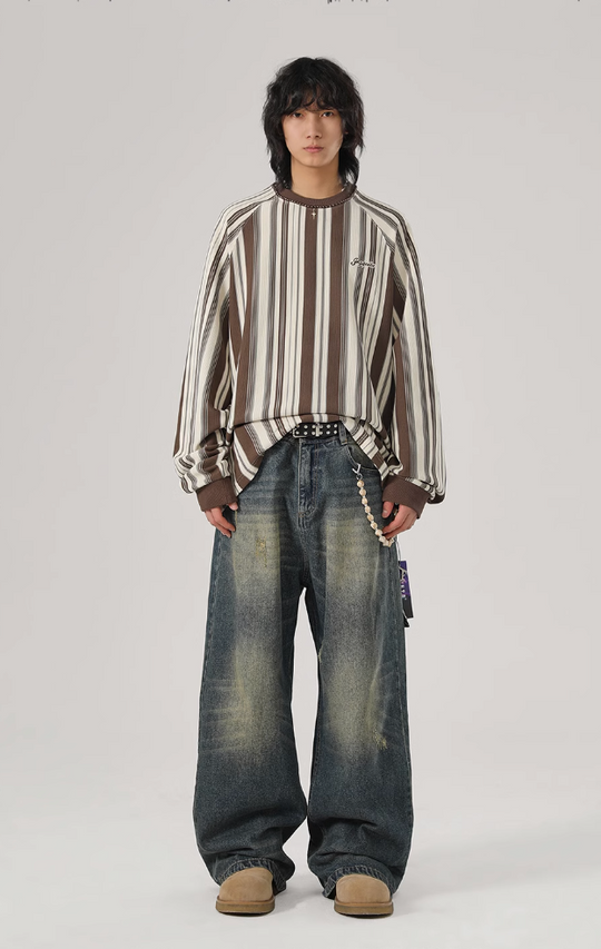 JHYQ Contrast Striped Long Sleeved Tee