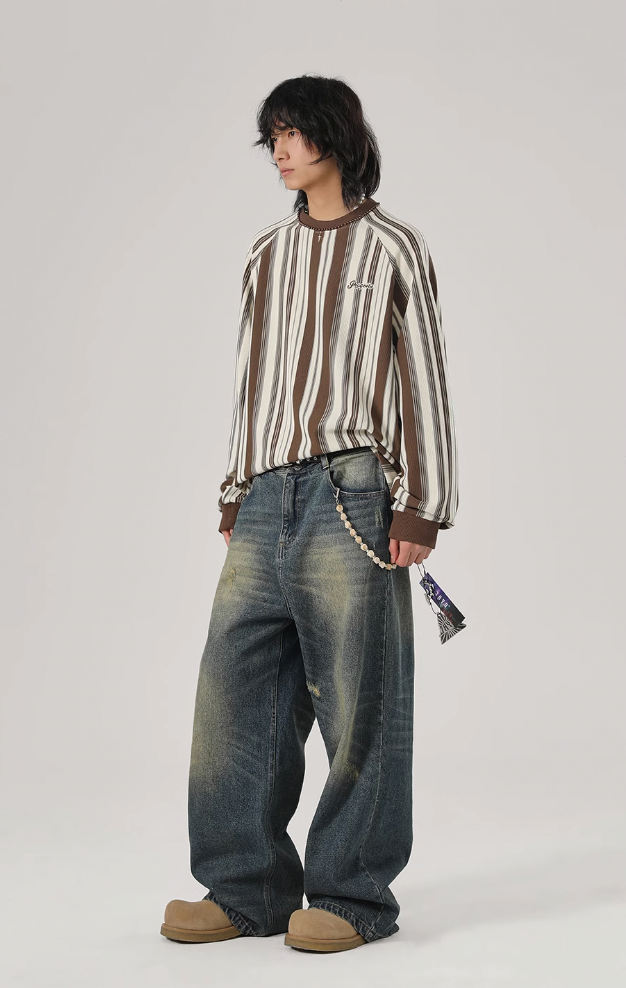 JHYQ Contrast Striped Long Sleeved Tee