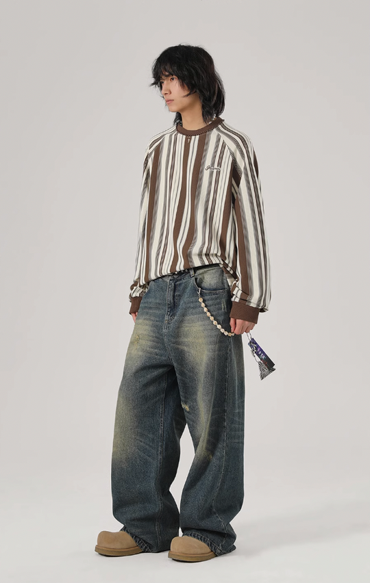 JHYQ Contrast Striped Long Sleeved Tee