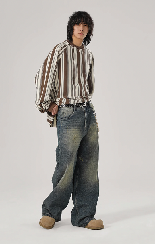 JHYQ Contrast Striped Long Sleeved Tee