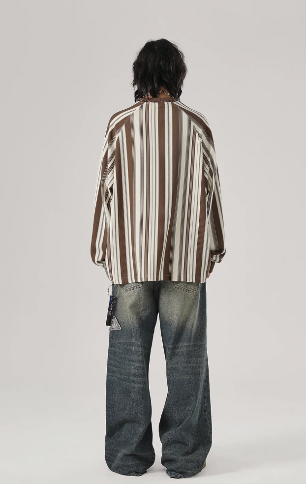 JHYQ Contrast Striped Long Sleeved Tee