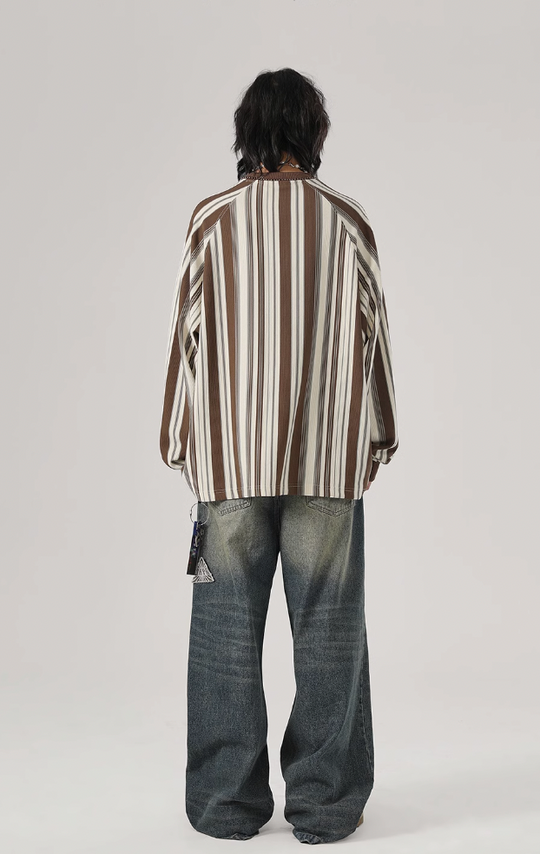 JHYQ Contrast Striped Long Sleeved Tee