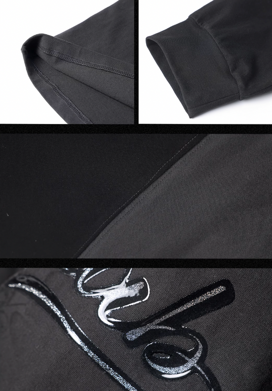 JHYQ Washed Flower Printing Long Sleeved Tee