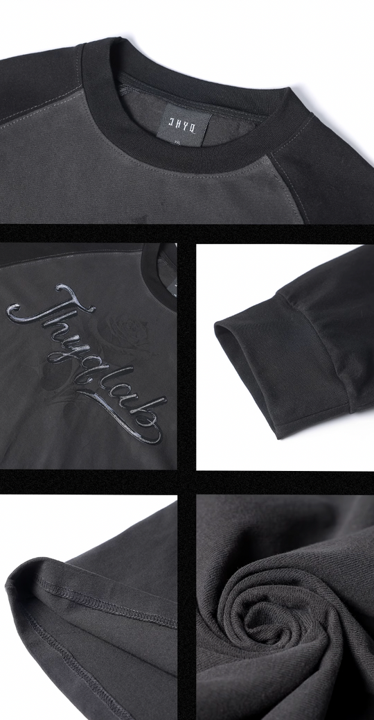 JHYQ Washed Flower Printing Long Sleeved Tee