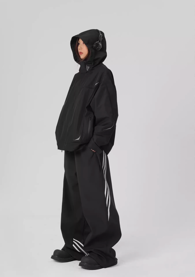 JHYQ Sports Striped Paratrooper Pants