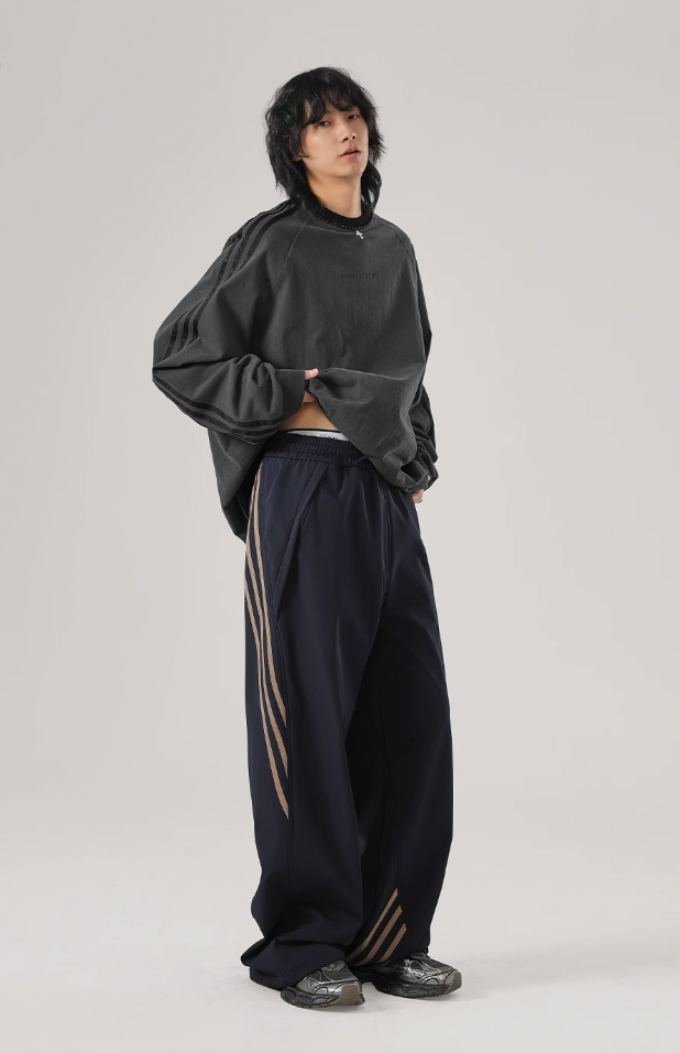 JHYQ Sports Striped Paratrooper Pants