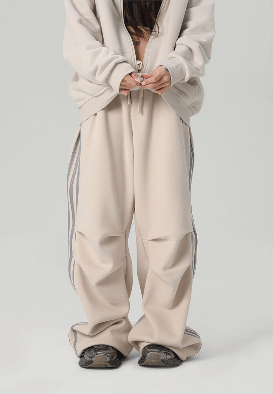 JHYQ Striped Loose Sports Paratrooper Sweatpants