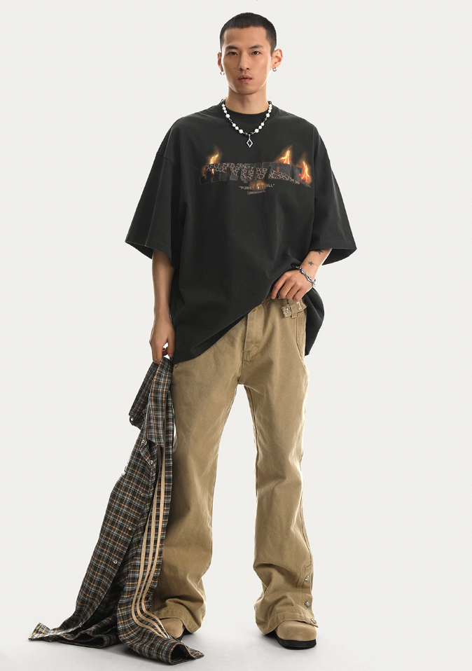 JHYQ Canvas Structured Buckle Work Pants