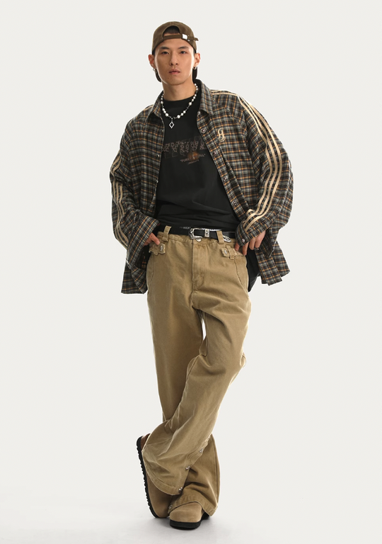 JHYQ Canvas Structured Buckle Work Pants