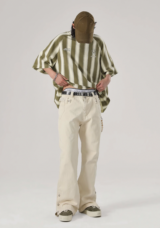 JHYQ Canvas Structured Buckle Work Pants