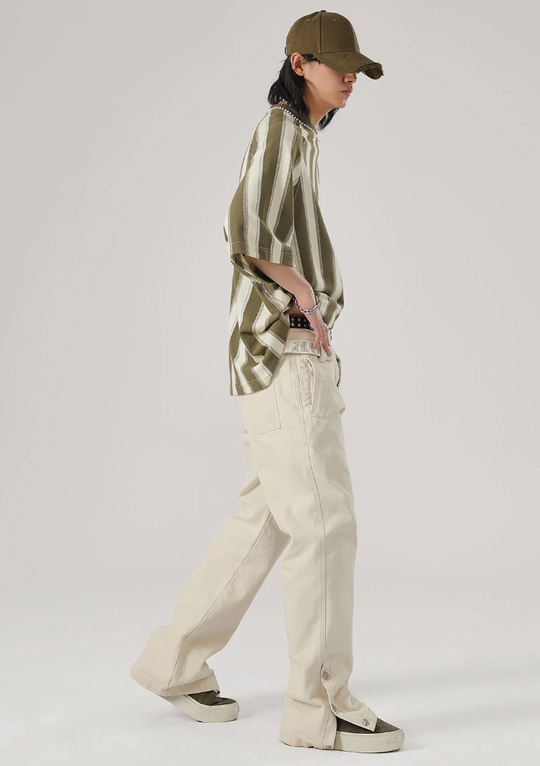 JHYQ Canvas Structured Buckle Work Pants