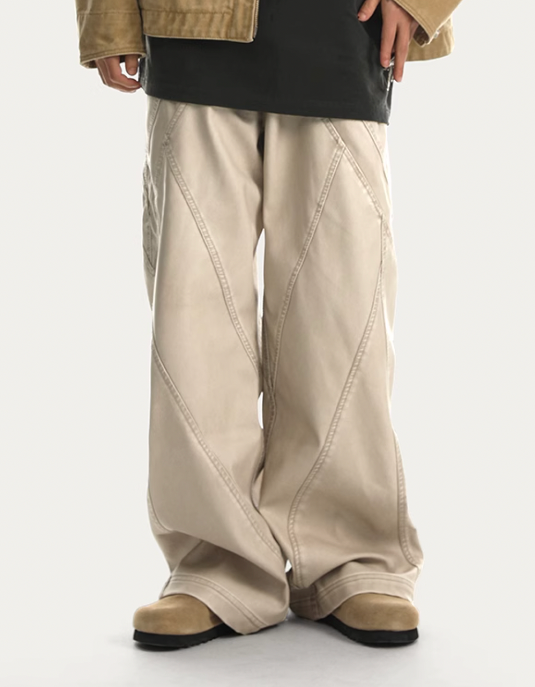 JHYQ Retro PU Leather Motorcycle Pants