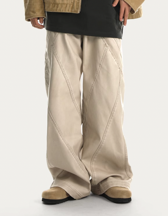 JHYQ Retro PU Leather Motorcycle Pants