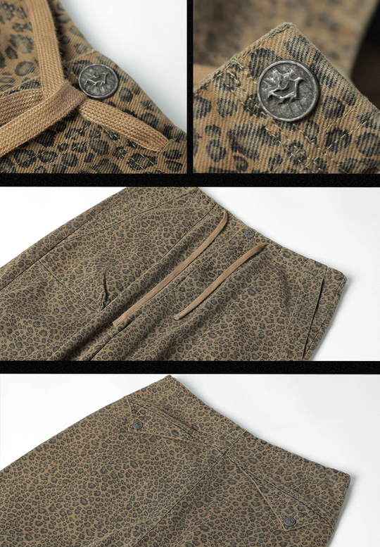 JHYQ Leopard Print Paratrooper Pants