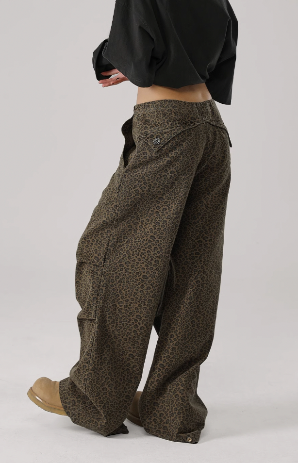 JHYQ Leopard Print Paratrooper Pants