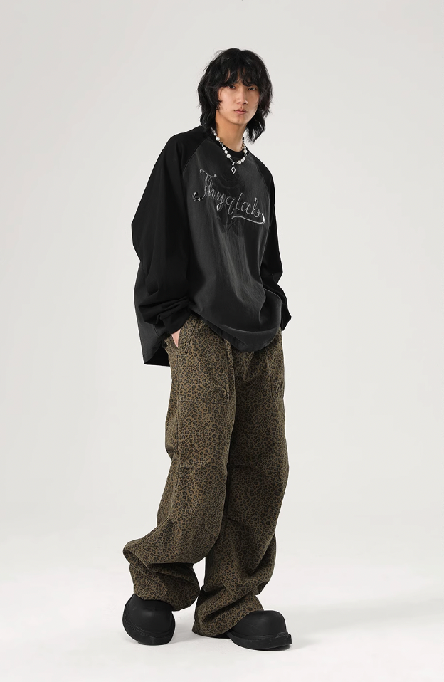 JHYQ Leopard Print Paratrooper Pants