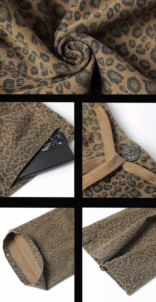 JHYQ Leopard Print Paratrooper Pants