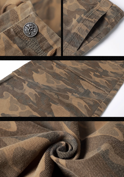 JHYQ Camouflage Pleated Paratrooper Work Pants