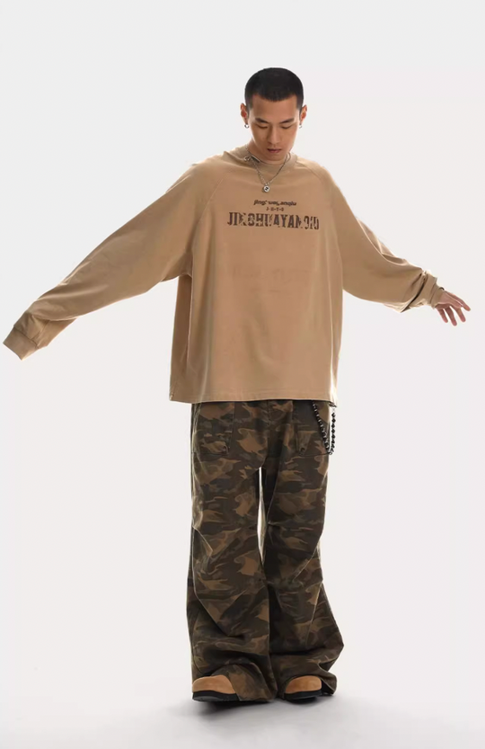 JHYQ Camouflage Pleated Paratrooper Work Pants