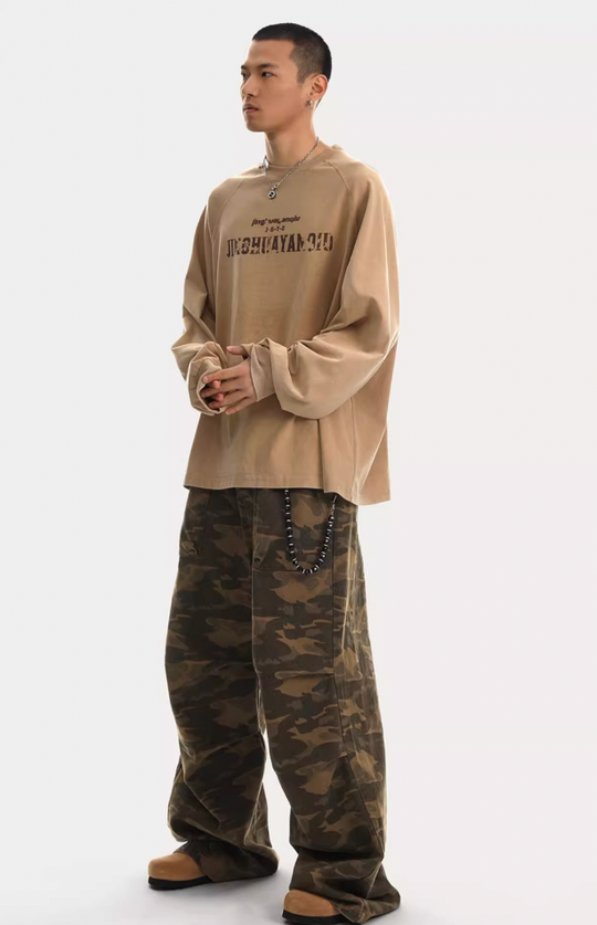 JHYQ Camouflage Pleated Paratrooper Work Pants