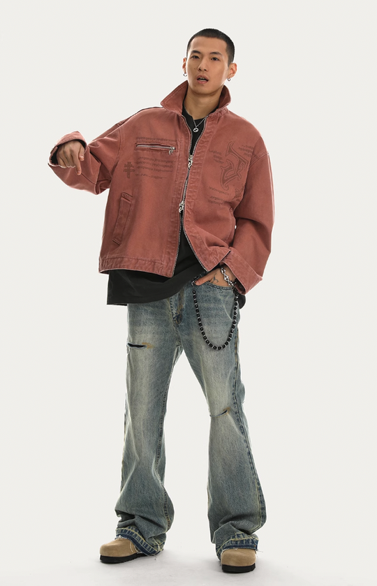 JHYQ Retro Micro Large Hole Denim Jeans