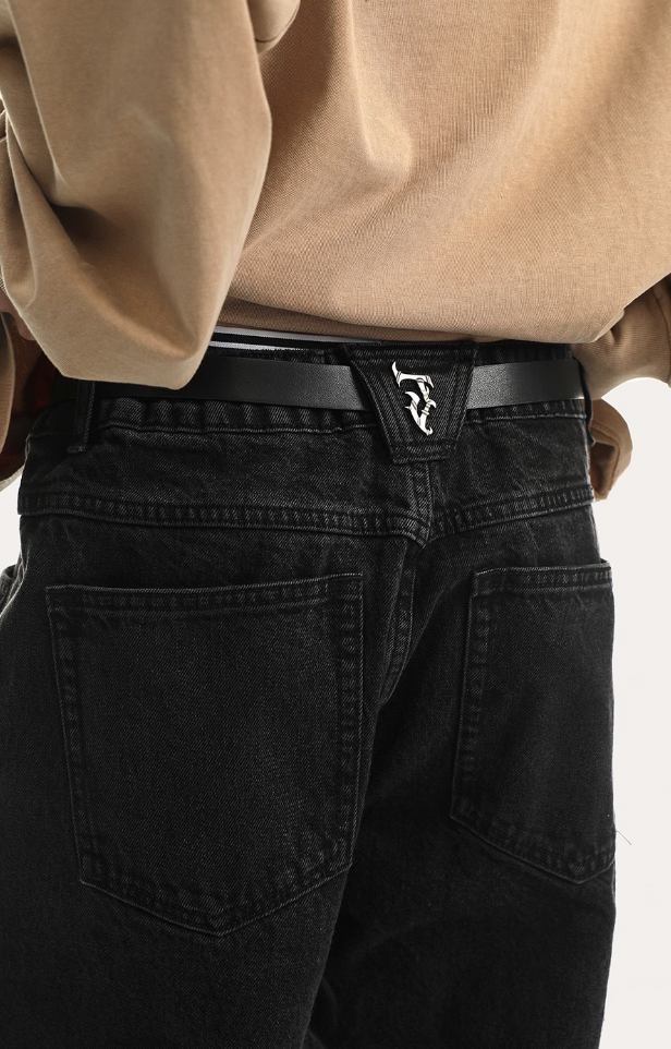 JHYQ Broken Hole Washed Denim Jeans