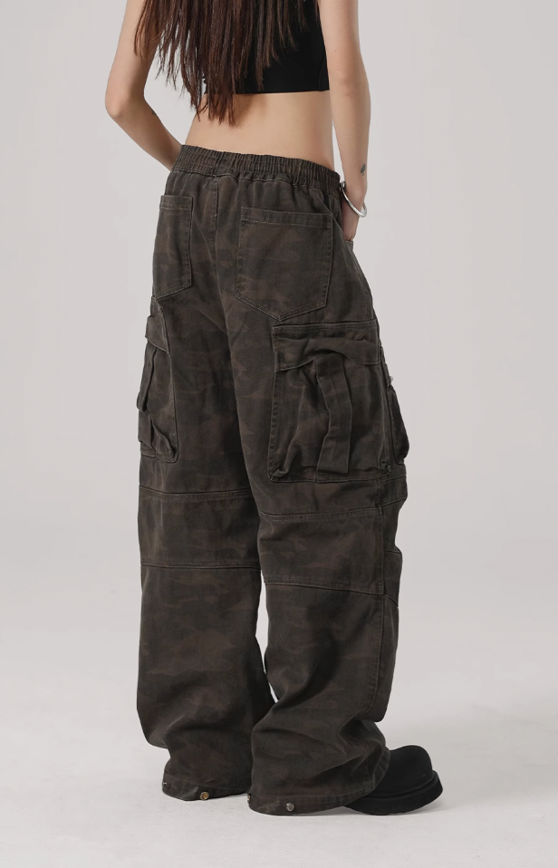 JHYQ Camouflage Multi Pocket Work Cargo Pants