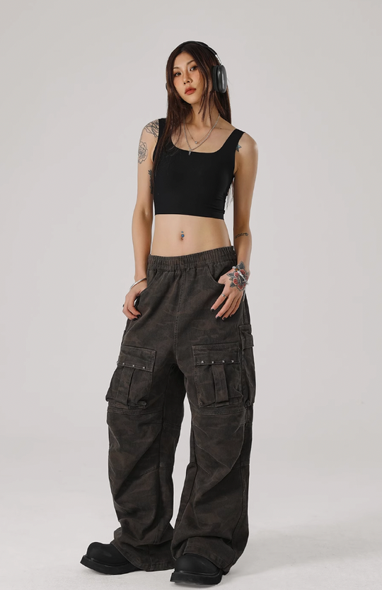 JHYQ Camouflage Multi Pocket Work Cargo Pants