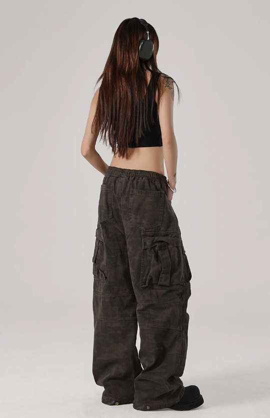 JHYQ Camouflage Multi Pocket Work Cargo Pants