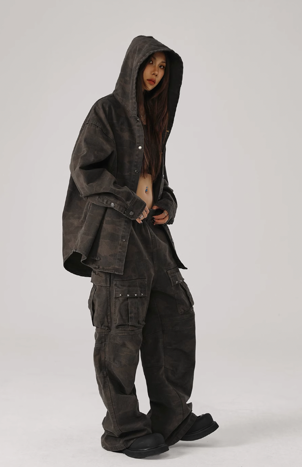 JHYQ Camouflage Multi Pocket Work Cargo Pants