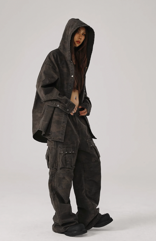 JHYQ Camouflage Multi Pocket Work Cargo Pants