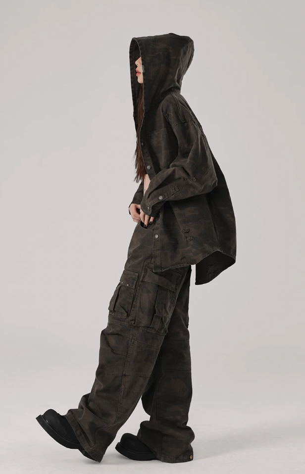 JHYQ Camouflage Multi Pocket Work Cargo Pants