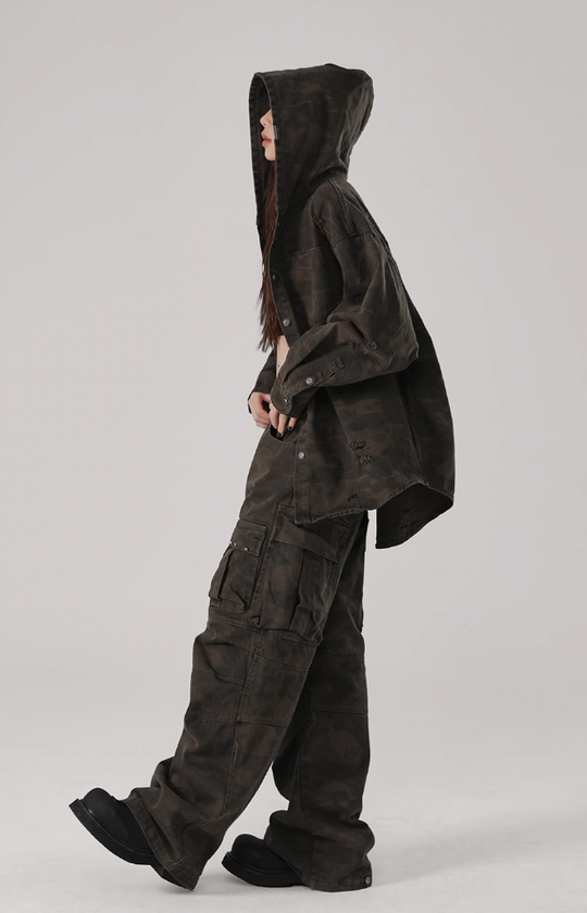 JHYQ Camouflage Multi Pocket Work Cargo Pants