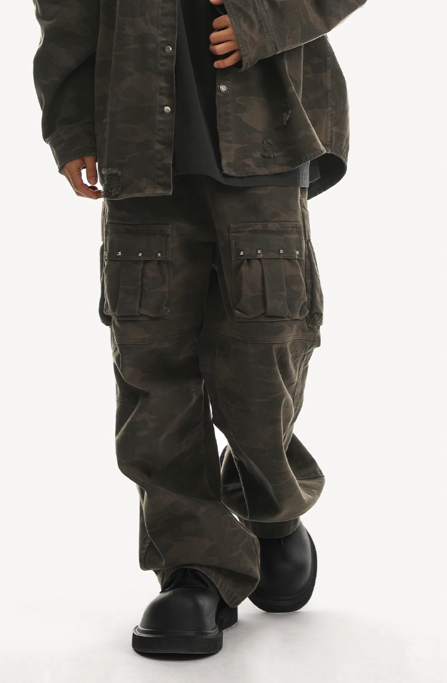 JHYQ Camouflage Multi Pocket Work Cargo Pants