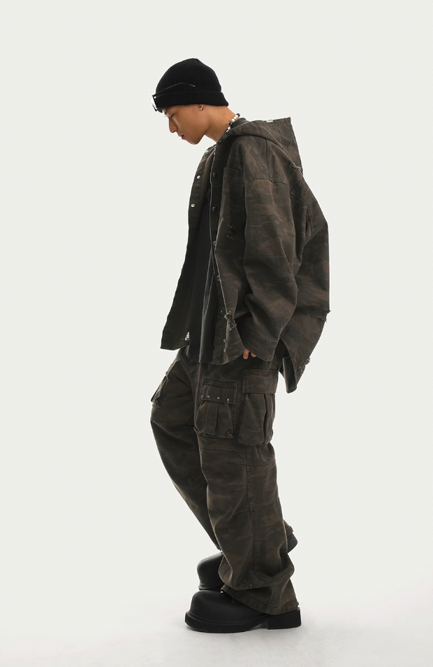 JHYQ Camouflage Multi Pocket Work Cargo Pants