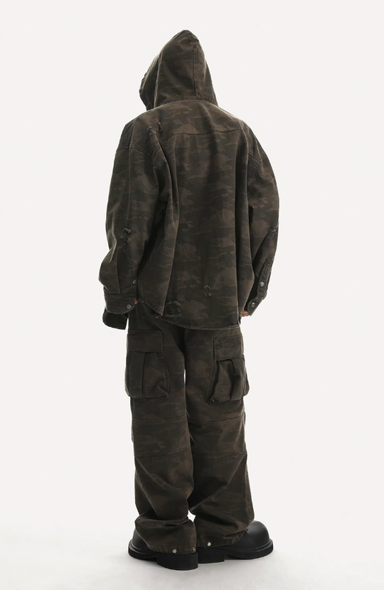 JHYQ Camouflage Multi Pocket Work Cargo Pants