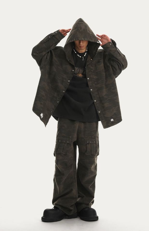 JHYQ Camouflage Multi Pocket Work Cargo Pants