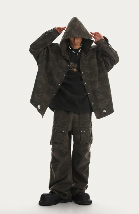 JHYQ Camouflage Multi Pocket Work Cargo Pants