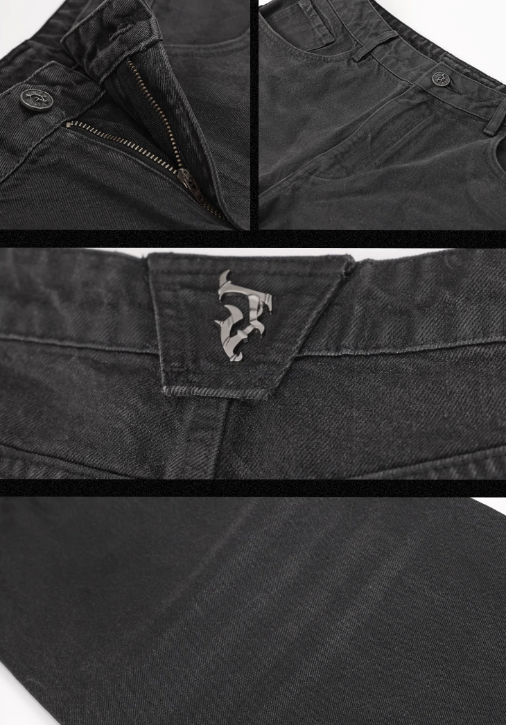 JHYQ Brush Wax Denim Jeans