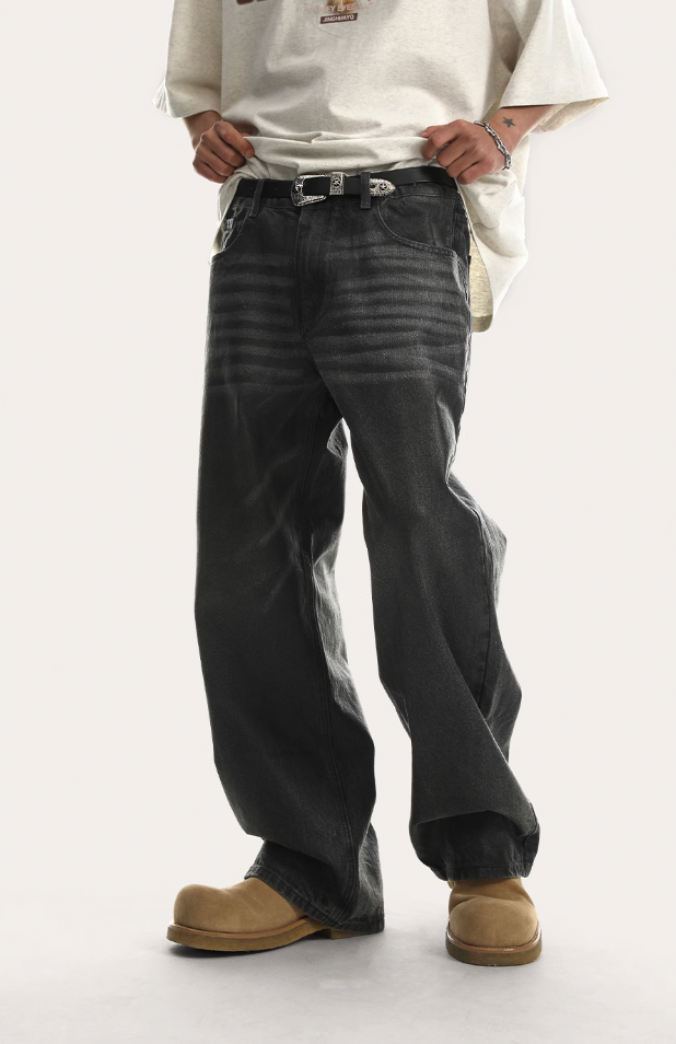 JHYQ Brush Wax Denim Jeans