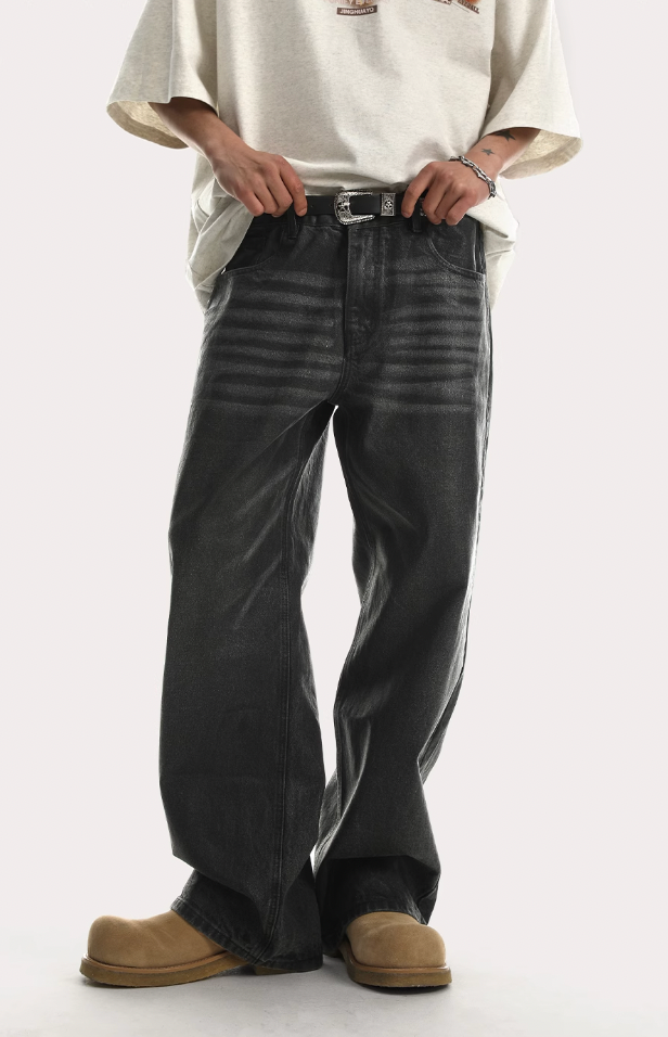 JHYQ Brush Wax Denim Jeans