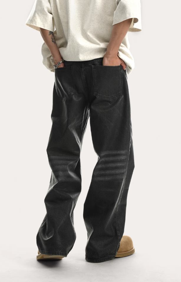 JHYQ Brush Wax Denim Jeans
