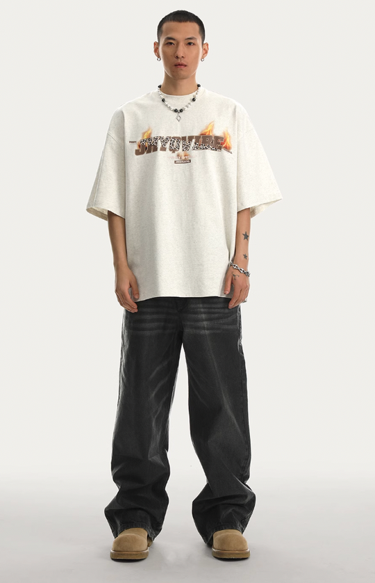 JHYQ Brush Wax Denim Jeans