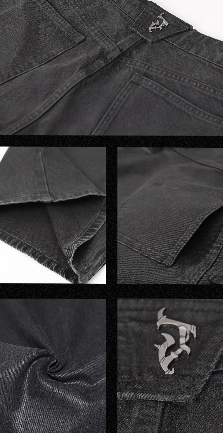 JHYQ Brush Wax Denim Jeans