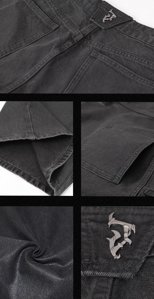 JHYQ Brush Wax Denim Jeans