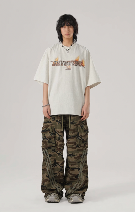 JHYQ Striped Camouflage Work Cargo Pants