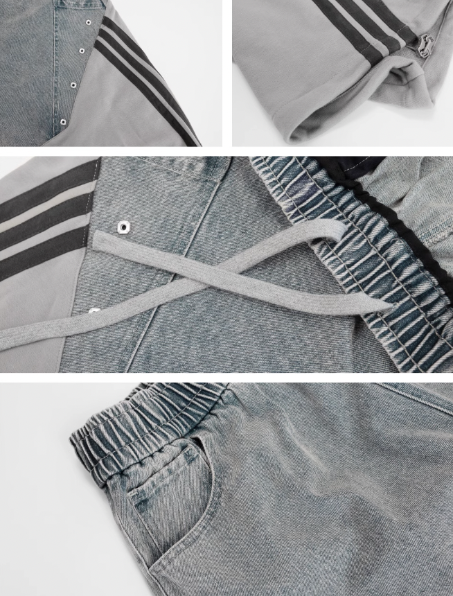 JHYQ Striped Denim Sports Pants