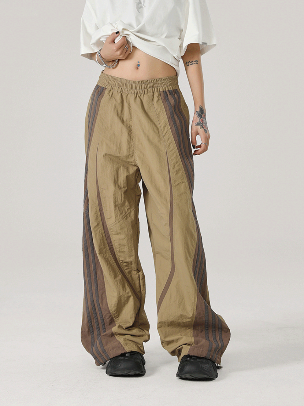JHYQ Striped Paratrooper Work Sports Pants